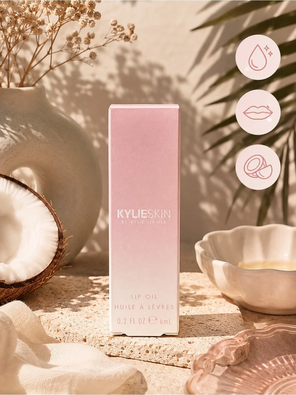 Kylie Skin Coconut Lip Oil – Hydrating Lip Oil